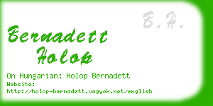 bernadett holop business card